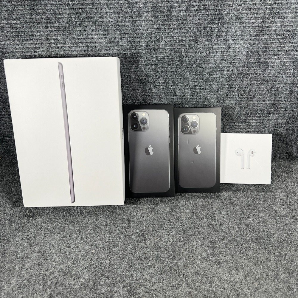 Lot of 4 Empty Apple iPad iPhone Air Pod Boxes